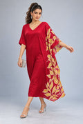 silk batik kaftan