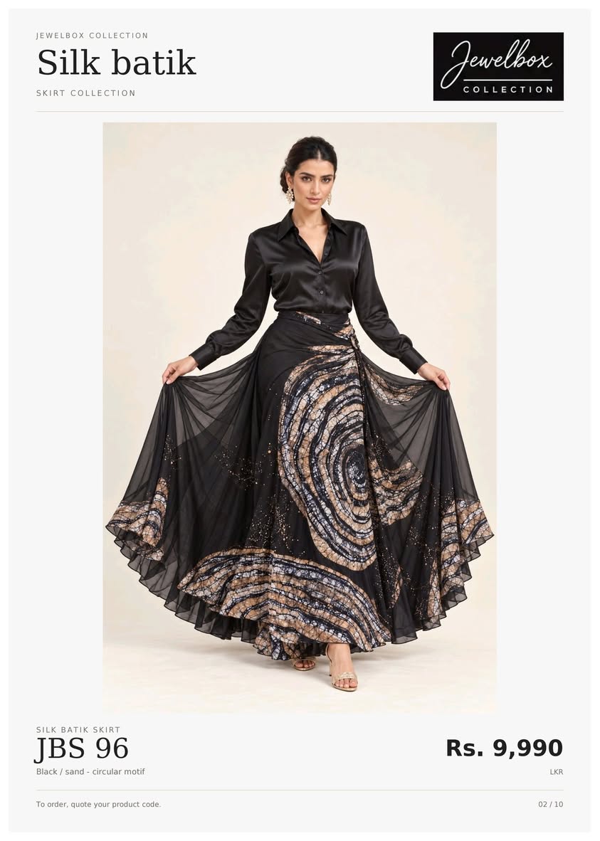 silk batik skirt