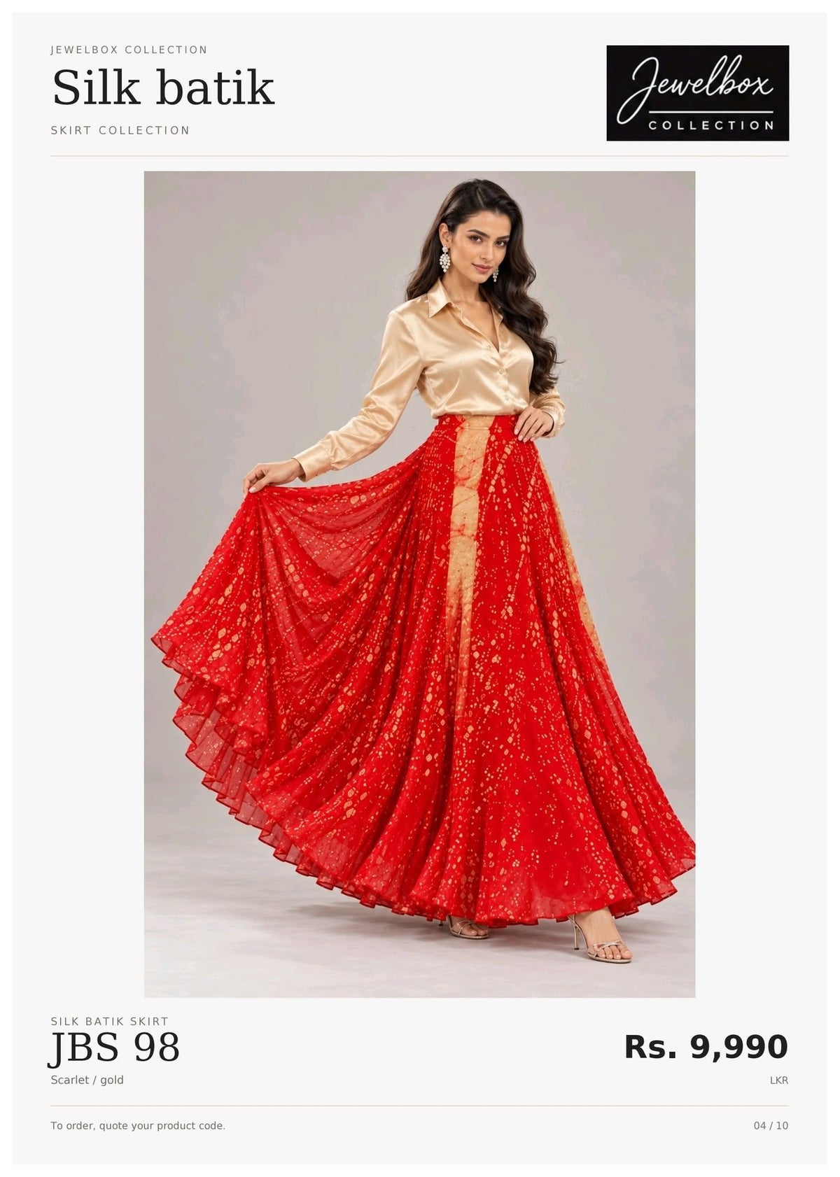 silk batik skirt